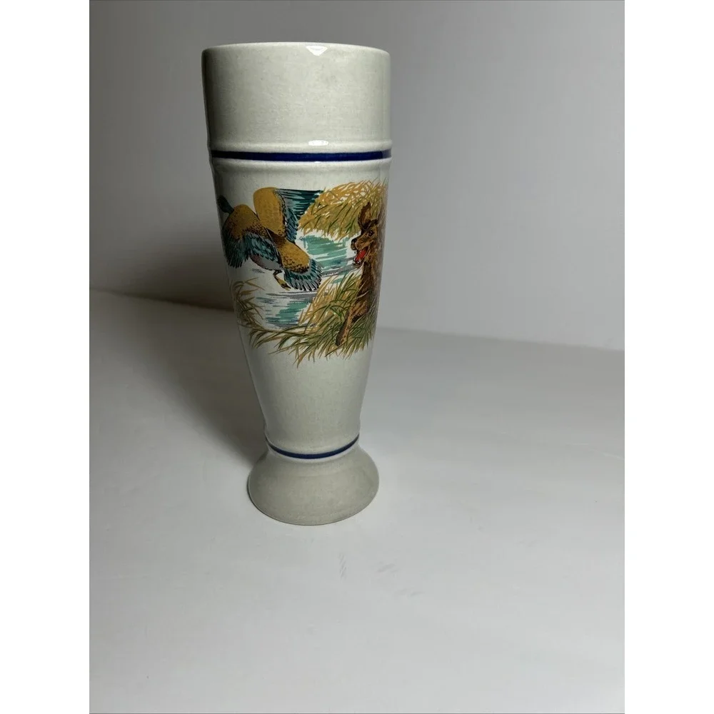 Vintage 80's Collectable German S.C. Eschenfelden Beer Stein Duck Hunting Dog‎
